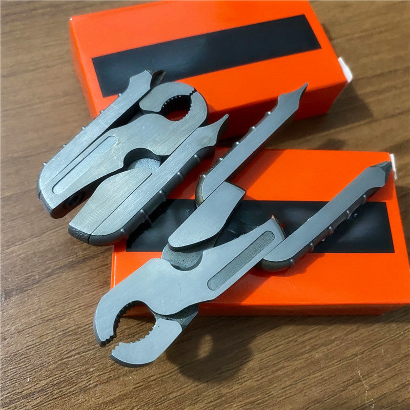 Stainless Steel Multi-Tool Folio with Keychain