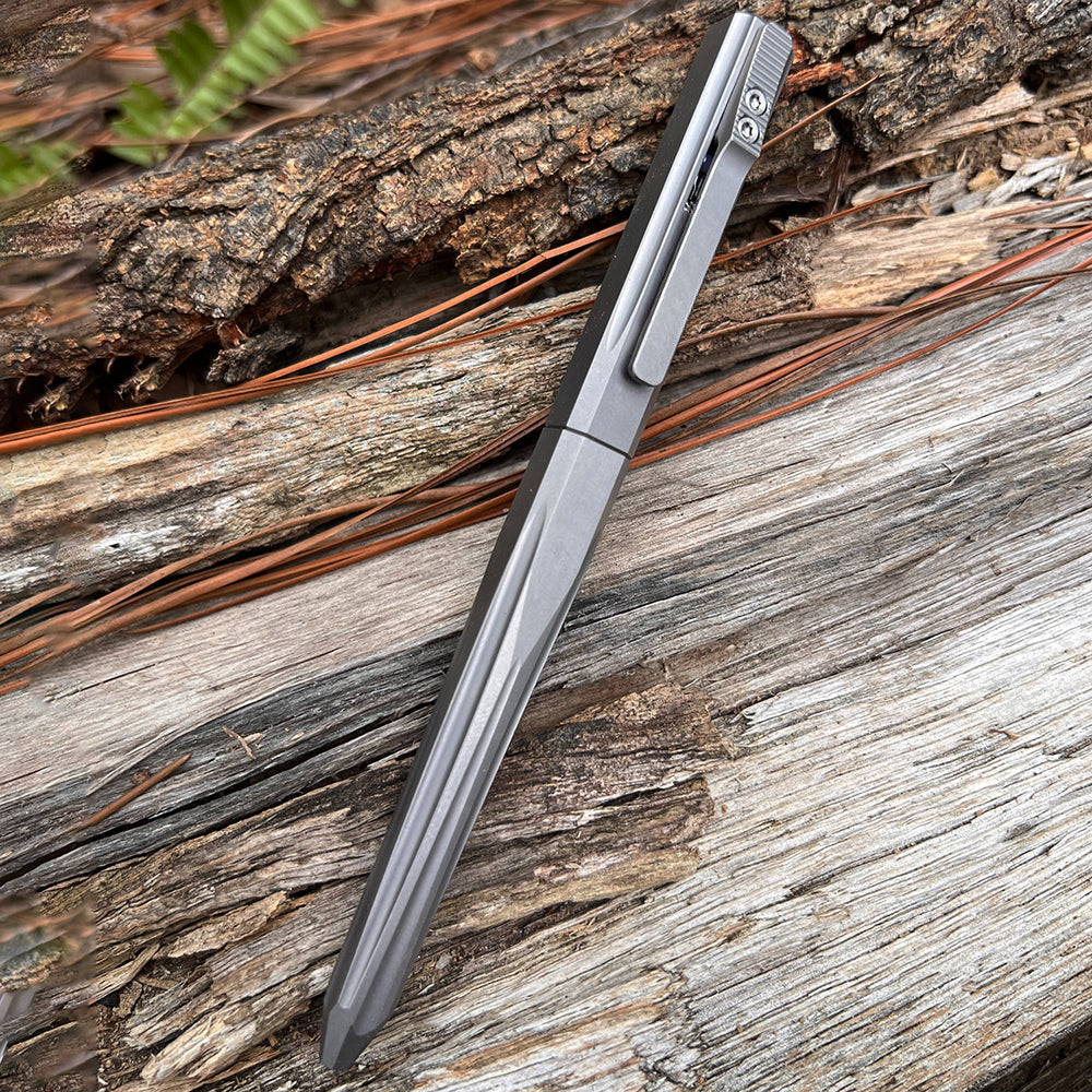 Geometric Titanium Tactical Multi-Function Pen