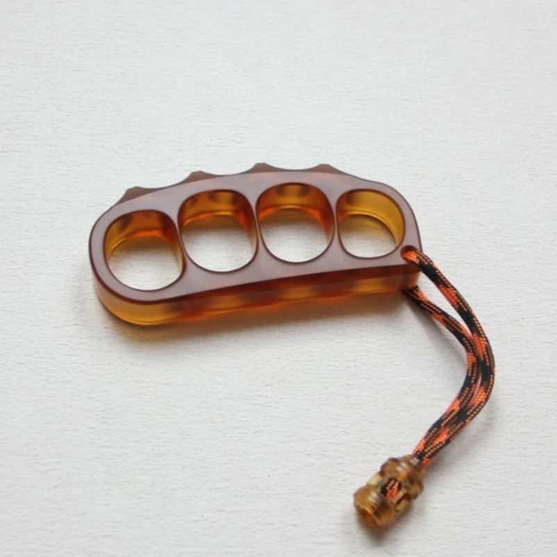 Grande Amber Pea Knuckle Duster - Ferramenta EDC de defesa