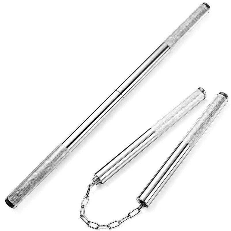 Steel 2-in-1 Nunchaku - Outdoor Self-Defense Tool