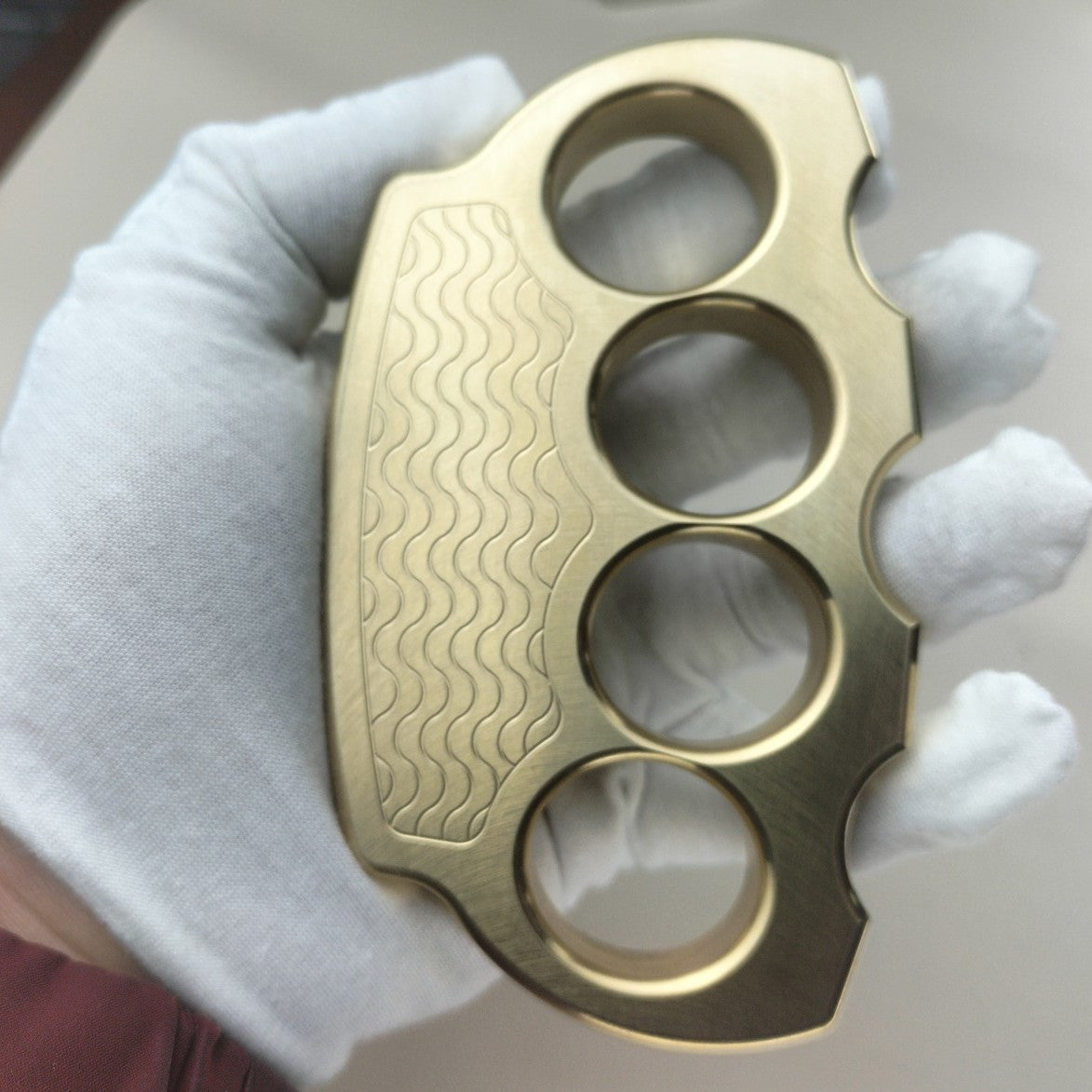 Solid Pure Brass Knuckle Duster - Self-Defense Gear