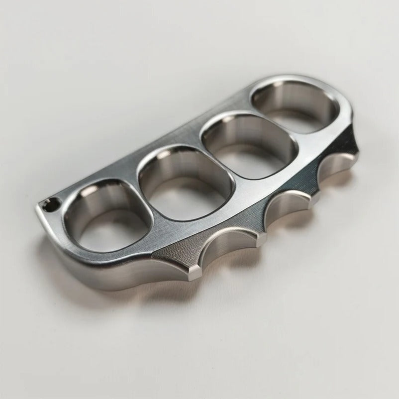 Large Solid 304 Steel Pea Knuckle Duster - Self-Defense Tool