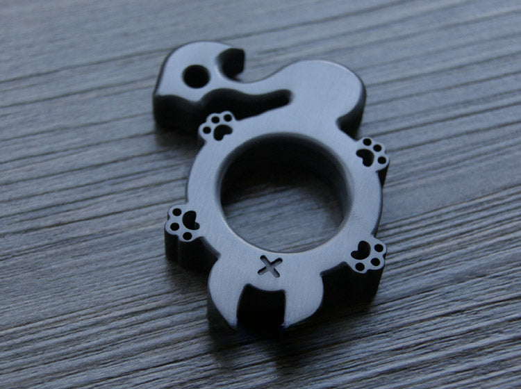 Zirconium Dragon Cat Titanium MultiTool Necklace Knuckle Duster