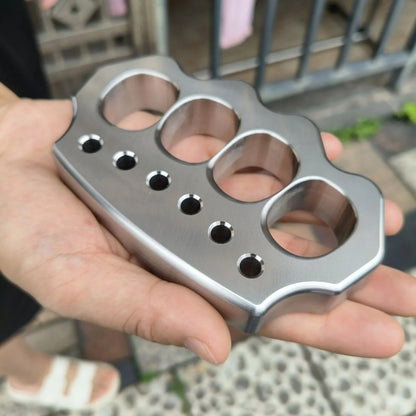 Solid Steel Knuckle Duster - Defense Tool