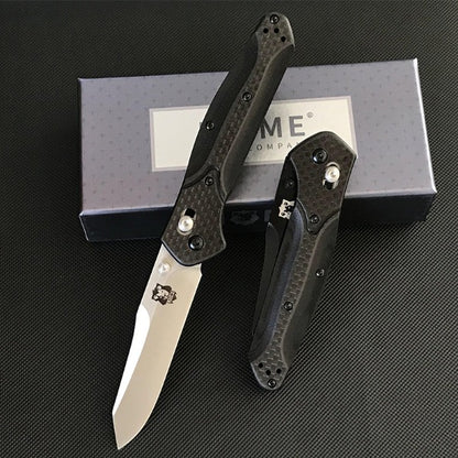 Liome Carbon Fiber Grip Folding Blade Outdoor Tactical Pocket Knife EDC Tool