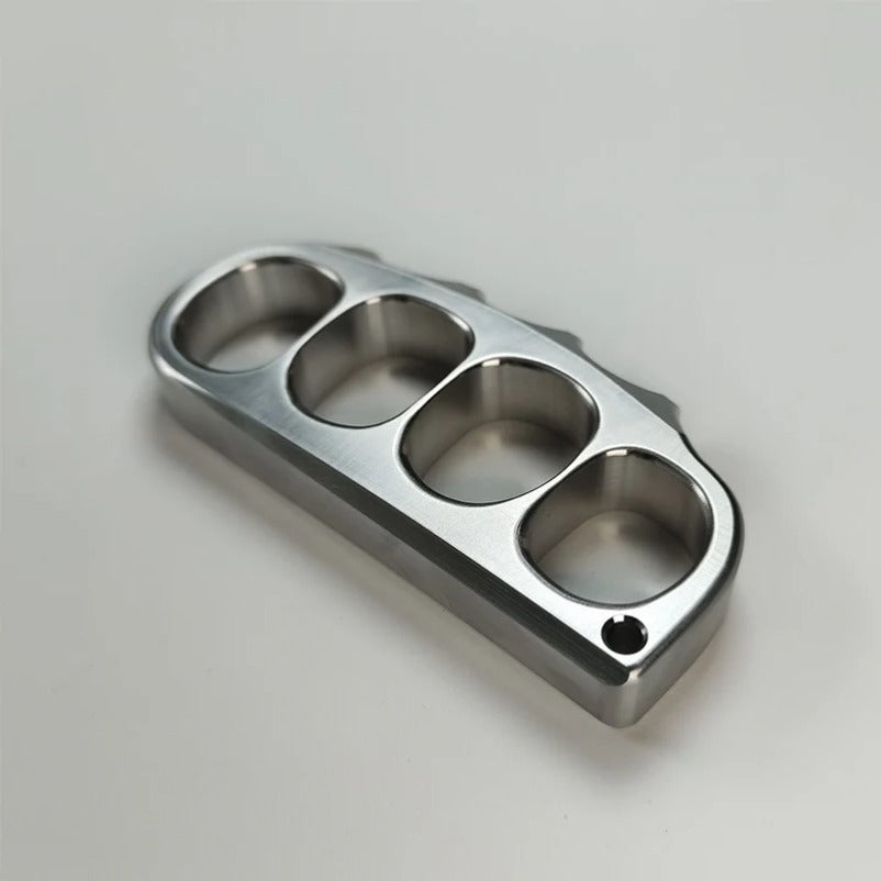 Large Solid 304 Steel Pea Knuckle Duster - Self-Defense Tool