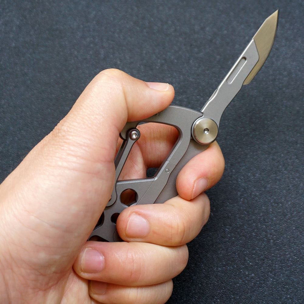 Titanium Multi-Tool Keychain: Bottle Opener Letter Knife Wrench