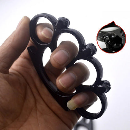 SkullGuard: Metal Brass Knuckle Duster & Four-Finger Sleeve