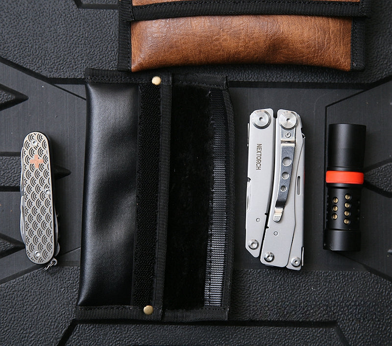 EDC Quiver: Leather Sheath & Pouch Set