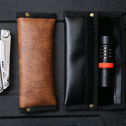 EDC Quiver: Leather Sheath & Pouch Set