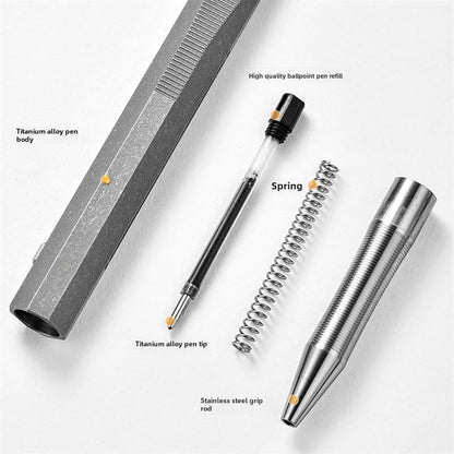 Titanium Alloy Tactical Pen Slide Decompression