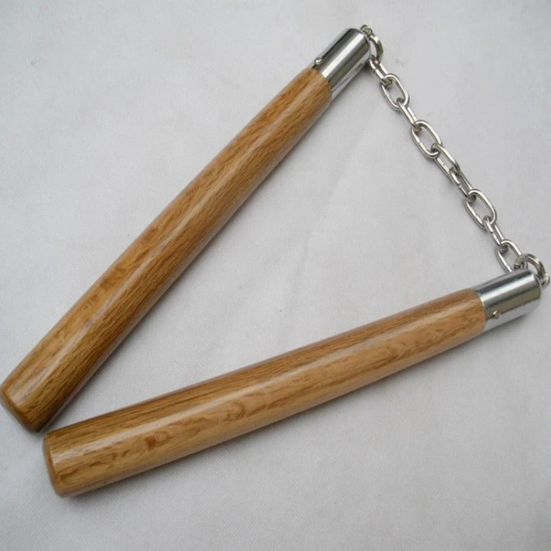 Wooden Nunchucks - Martial Arts Self-Defense Tool