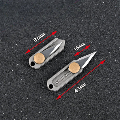 Titan Slide EDC: Mini Brass Utility Knife