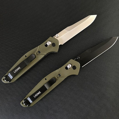 Liome Aluminum Grip Folding Blade Outdoor Hunting Knife EDC Tool