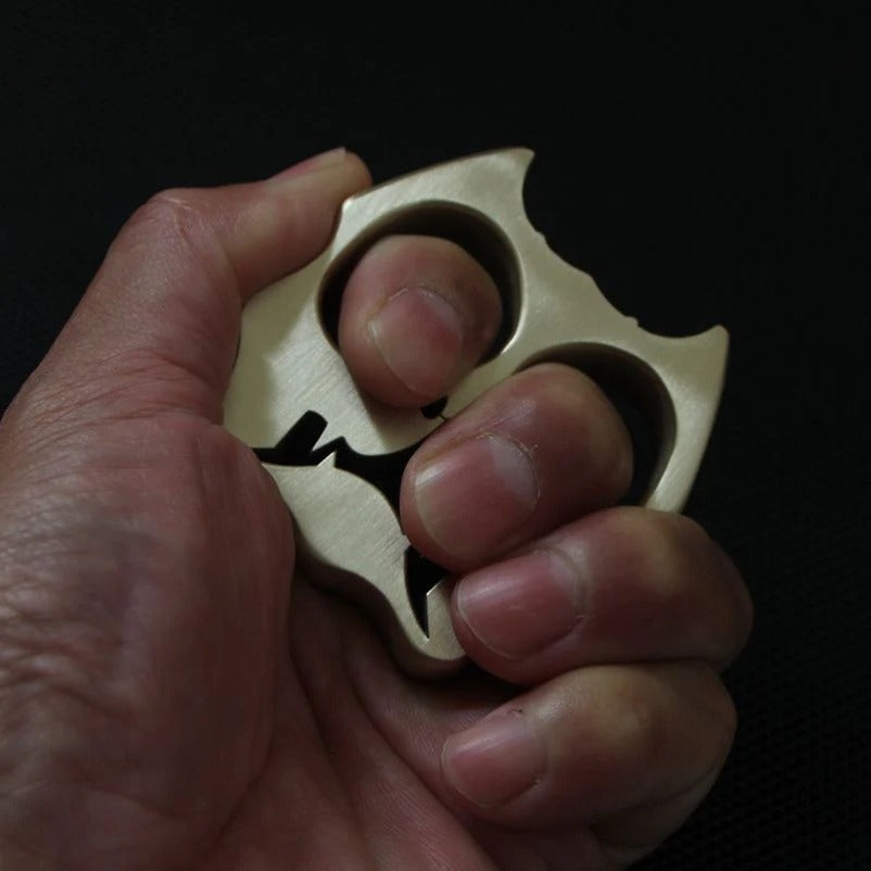 Exquisite Dog Head Brass Knuckle Duster - Self-Defense Tool