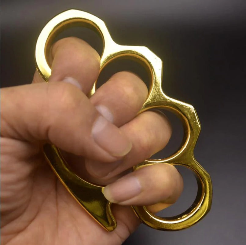 Thickened Metal Brass Knuckles Duster - Four Finger Defender