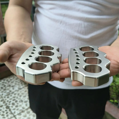 Solid Steel Knuckle Duster - Defense Tool