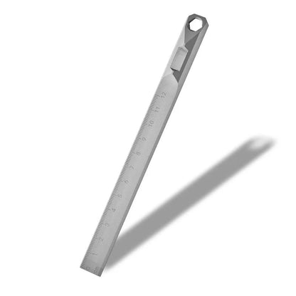 Titanium Alloy Straight Ruler EDC Self-defense Tool Waist Hangable Crowbar