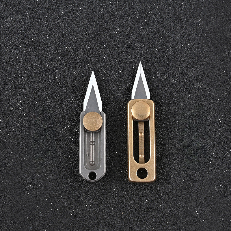 Titan Slide EDC: Mini Brass Utility Knife