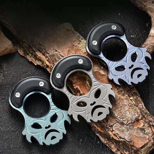 Titanium Finger Grip MultiTool EDC Keychain