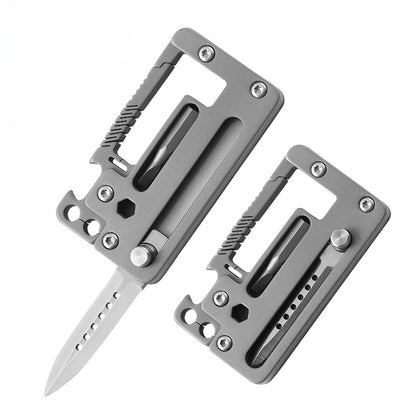 Titanium EDC MultiTool Keychain Folding Knife