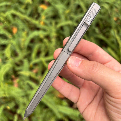 Geometric Titanium Tactical Multi-Function Pen