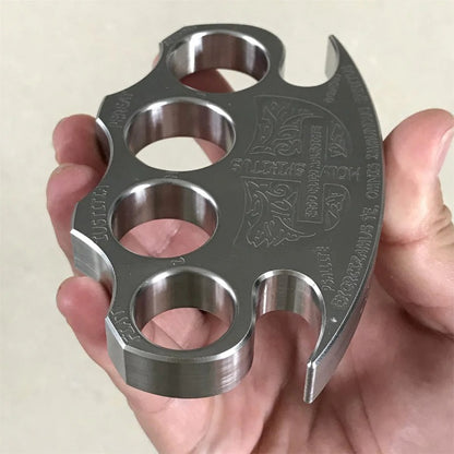 Precision Solid Steel Warrior Knuckle Duster - Self-Defense Tool