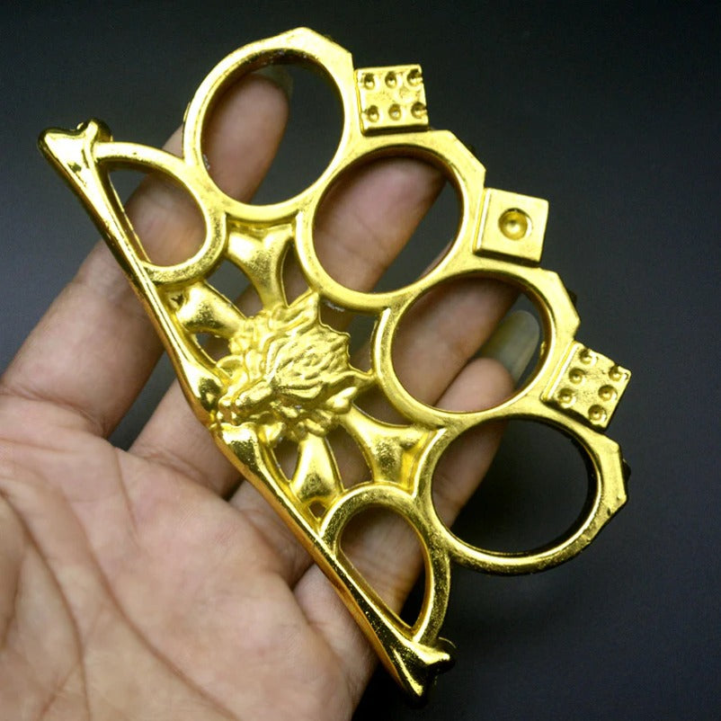 Wolf Head Knuckle Duster - Four-Finger Defender