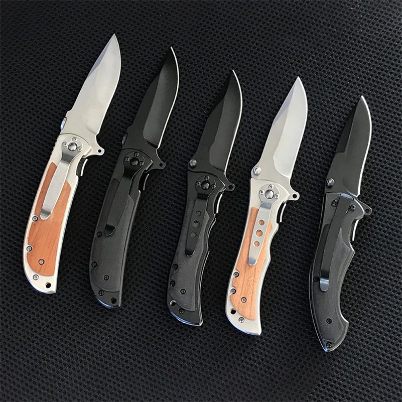 Wooden Handle Folding Knife Portable Self-defense