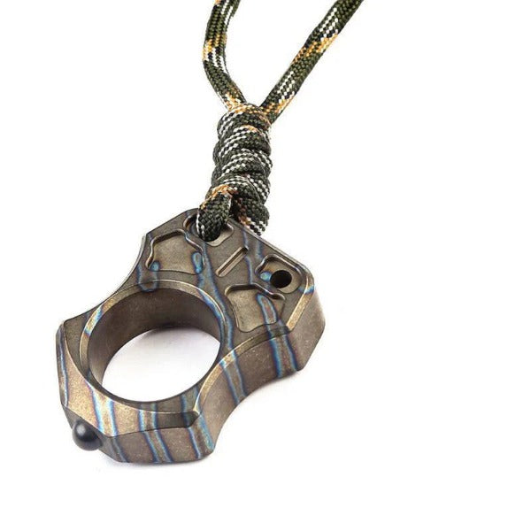 Single Finger Titanium Knuckle Duster Pendant