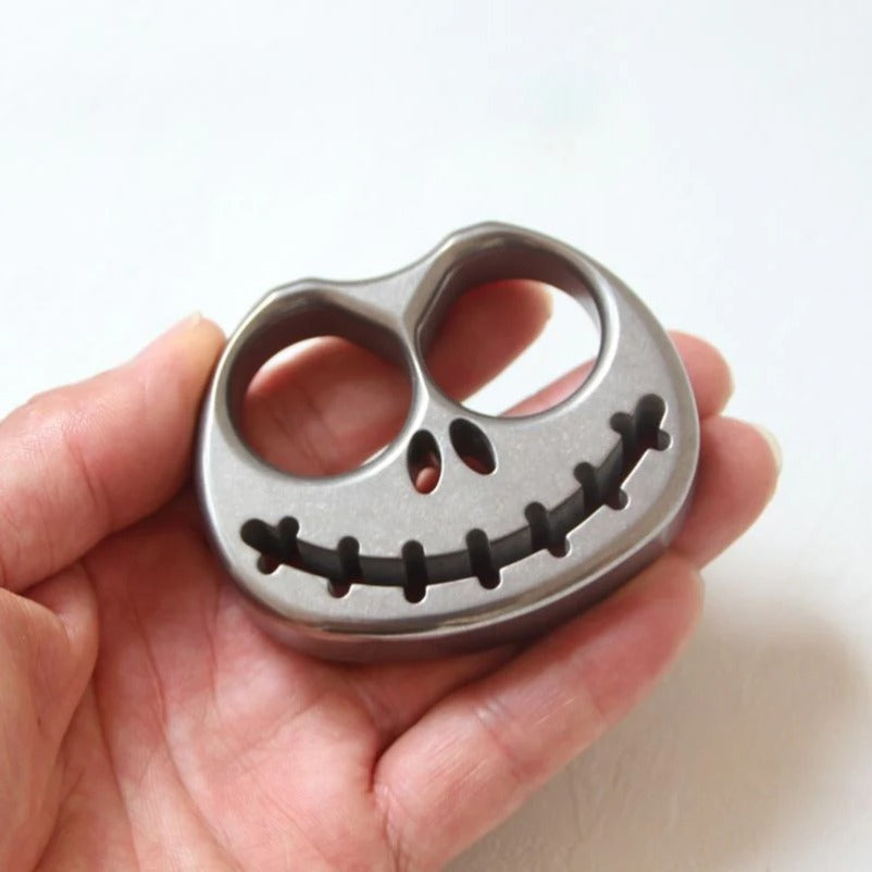 TC4 Titanium Solid Pumpkin Knuckle Duster - Self-Defense Tool