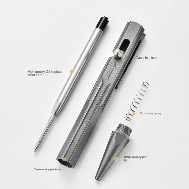 Ink Sentinel: Titanium Tactical Pen for Everyday Carry