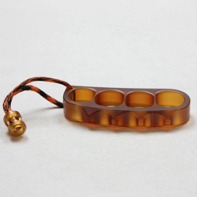 Grande Amber Pea Knuckle Duster - Ferramenta EDC de defesa