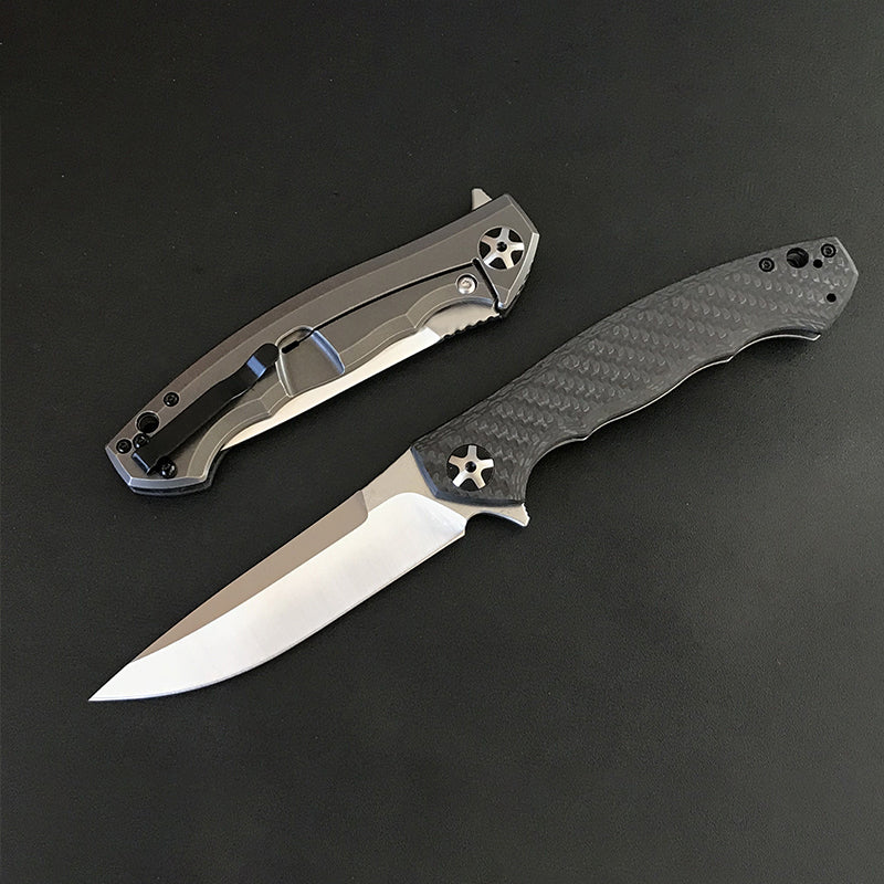 Carbon Fiber Titanium Folding Knife