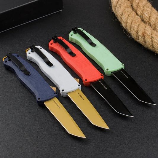 Carbon Fiber Nylon Handle Tactical Knife Outdoor Hunting Pocket Knife