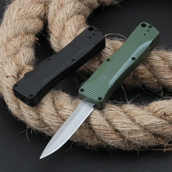 Zinc Aluminum Handle Mini Knife Stonewashed Blade Outdoor Pocket Knife