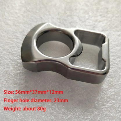 Solid Steel Stone Wash Knuckle Duster - Self-Defense Tool