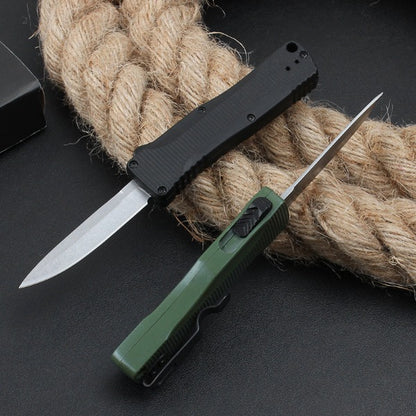 Zinc Aluminum Handle Mini Knife Stonewashed Blade Outdoor Pocket Knife