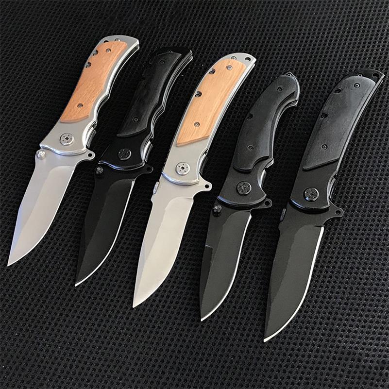 Wooden Handle Folding Knife Portable Self-defense