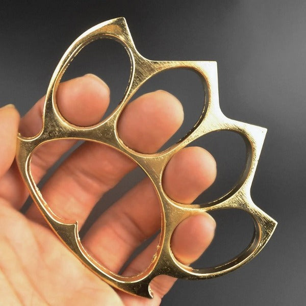 Solid Brass Knuckles Duster - Assassins Self-Defense EDC Tool