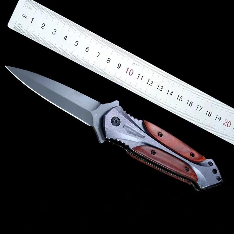 Wooden Handle Folding Knife Outdoor Camping