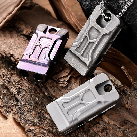 High Decibel Titanium Whistle - Double Barrel