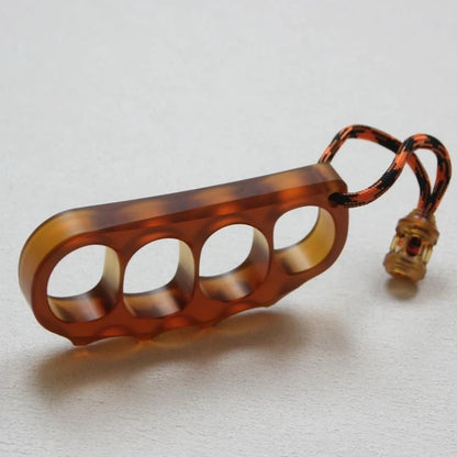 Grande Amber Pea Knuckle Duster - Ferramenta EDC de defesa