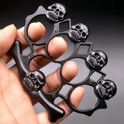 Strong Metal Brass Knuckle Duster - Skull Style Defender