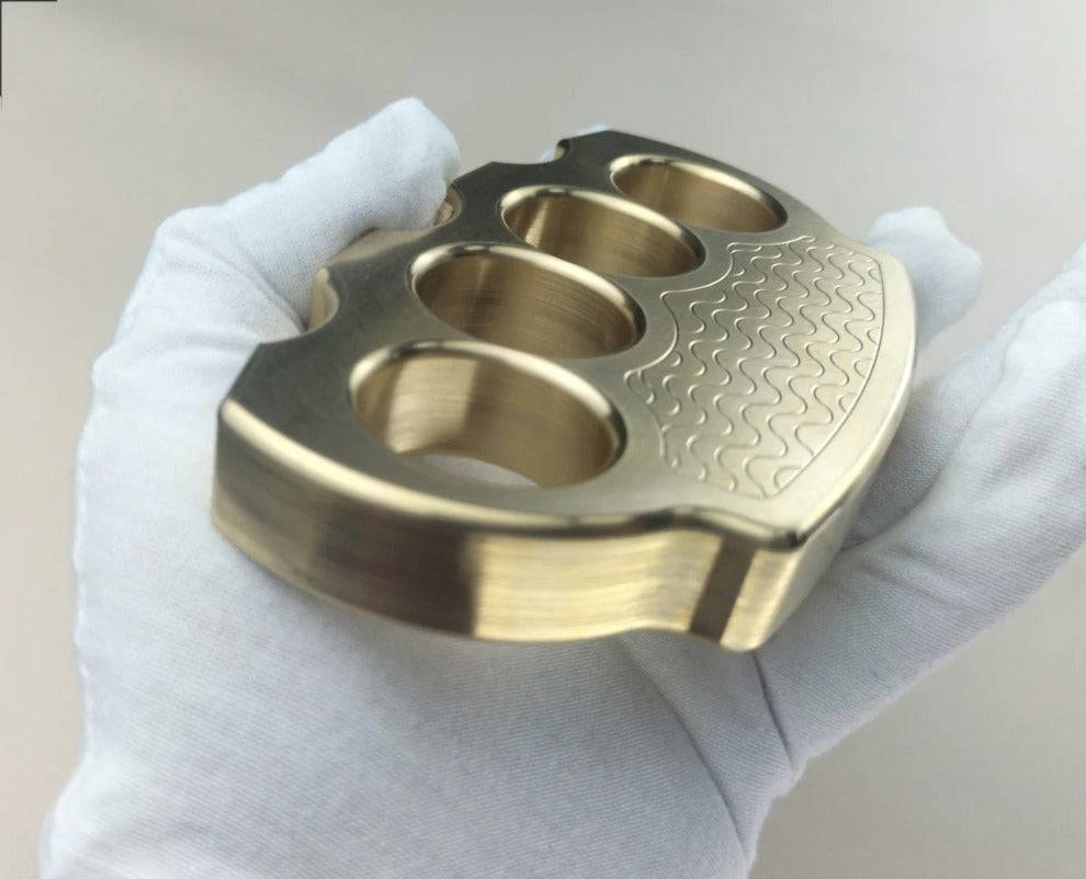 Solid Pure Brass Knuckle Duster - Self-Defense Gear