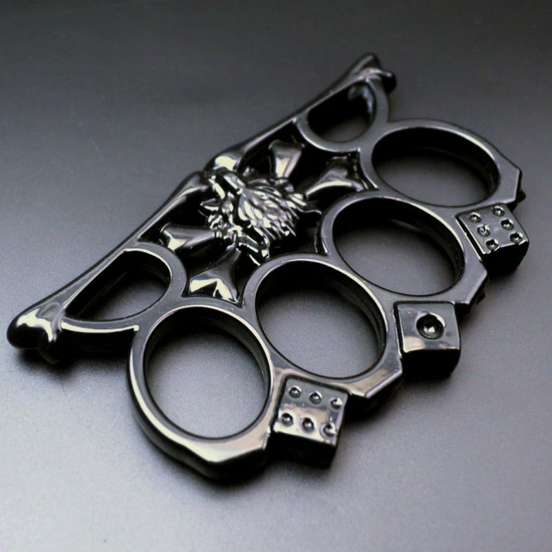 Wolf Head Knuckle Duster - Four-Finger Defender