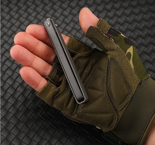 Mechanical Handle Folding Knife Outdoor Tactical Pocket Knife