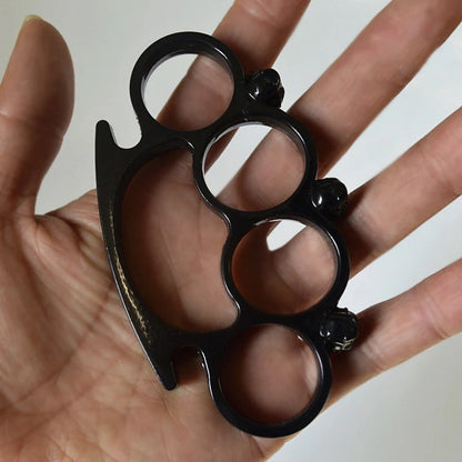 SkullGuard: Metal Brass Knuckle Duster & Four-Finger Sleeve