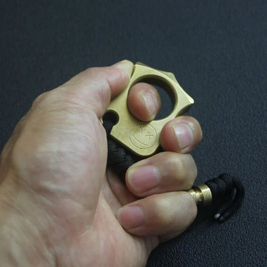 Single Finger Brass Knuckle Duster - Self-Defense EDC Tool