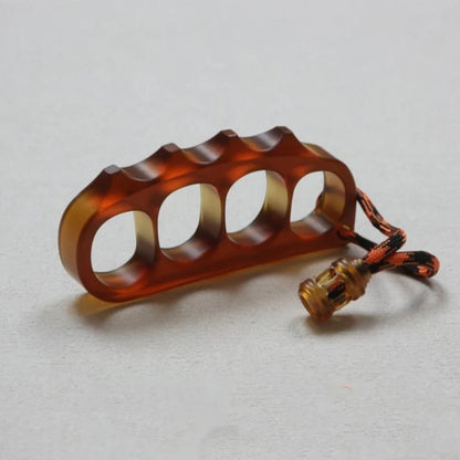 Grande Amber Pea Knuckle Duster - Ferramenta EDC de defesa